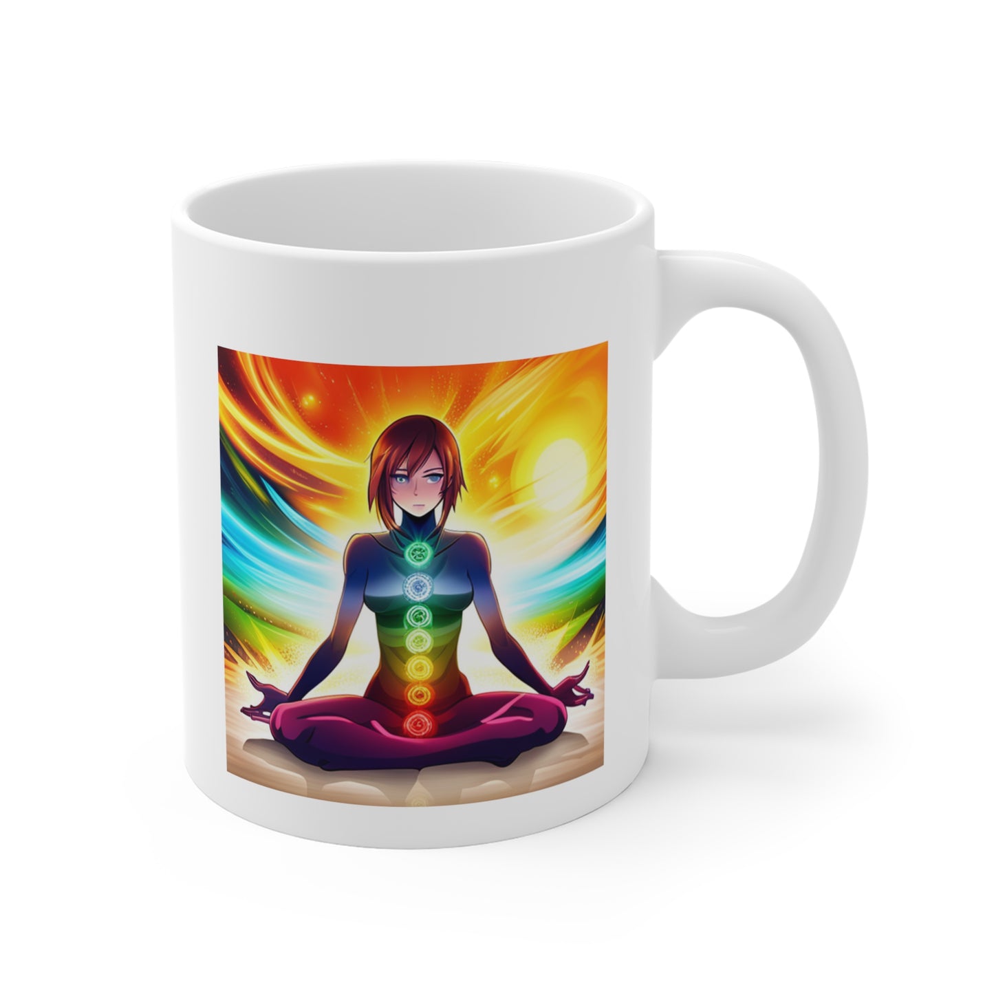 Chakra Anime Meditation Ceramic Mug