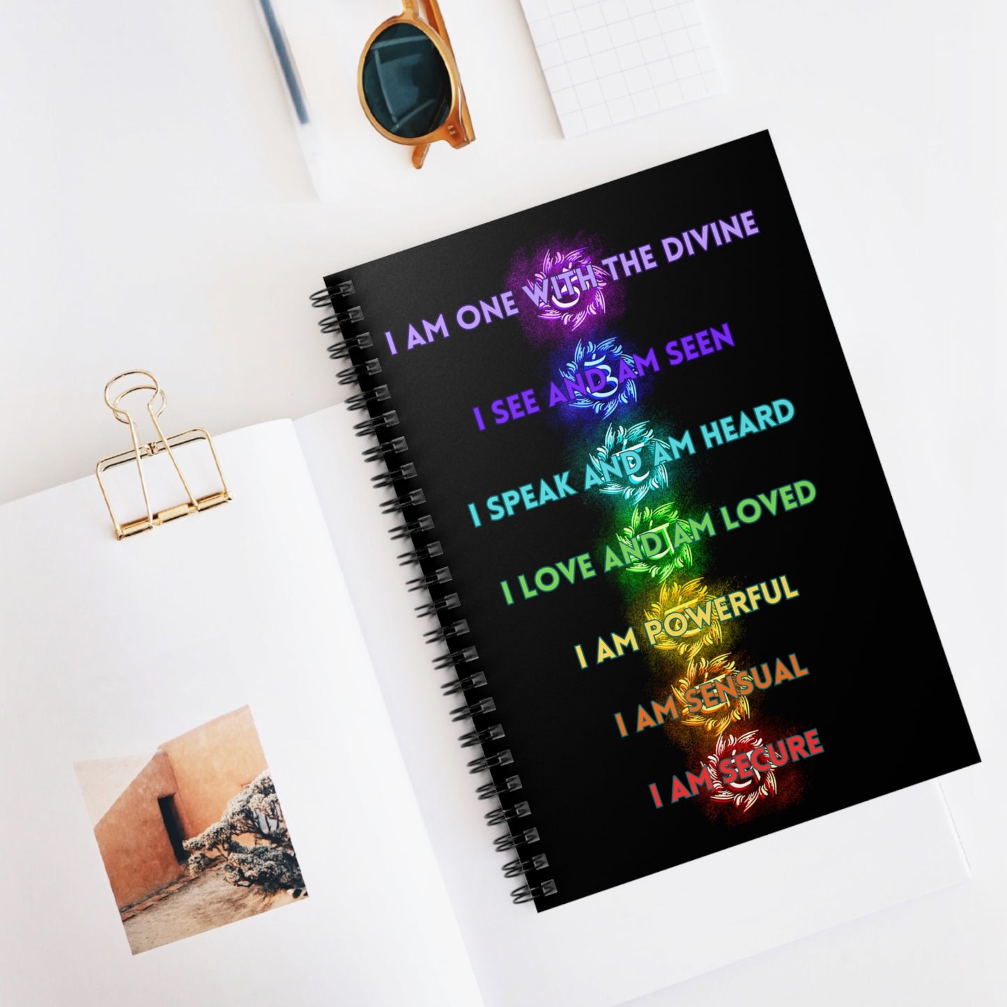 Spiral Notebook - Ruled Line - I am One with the Divine