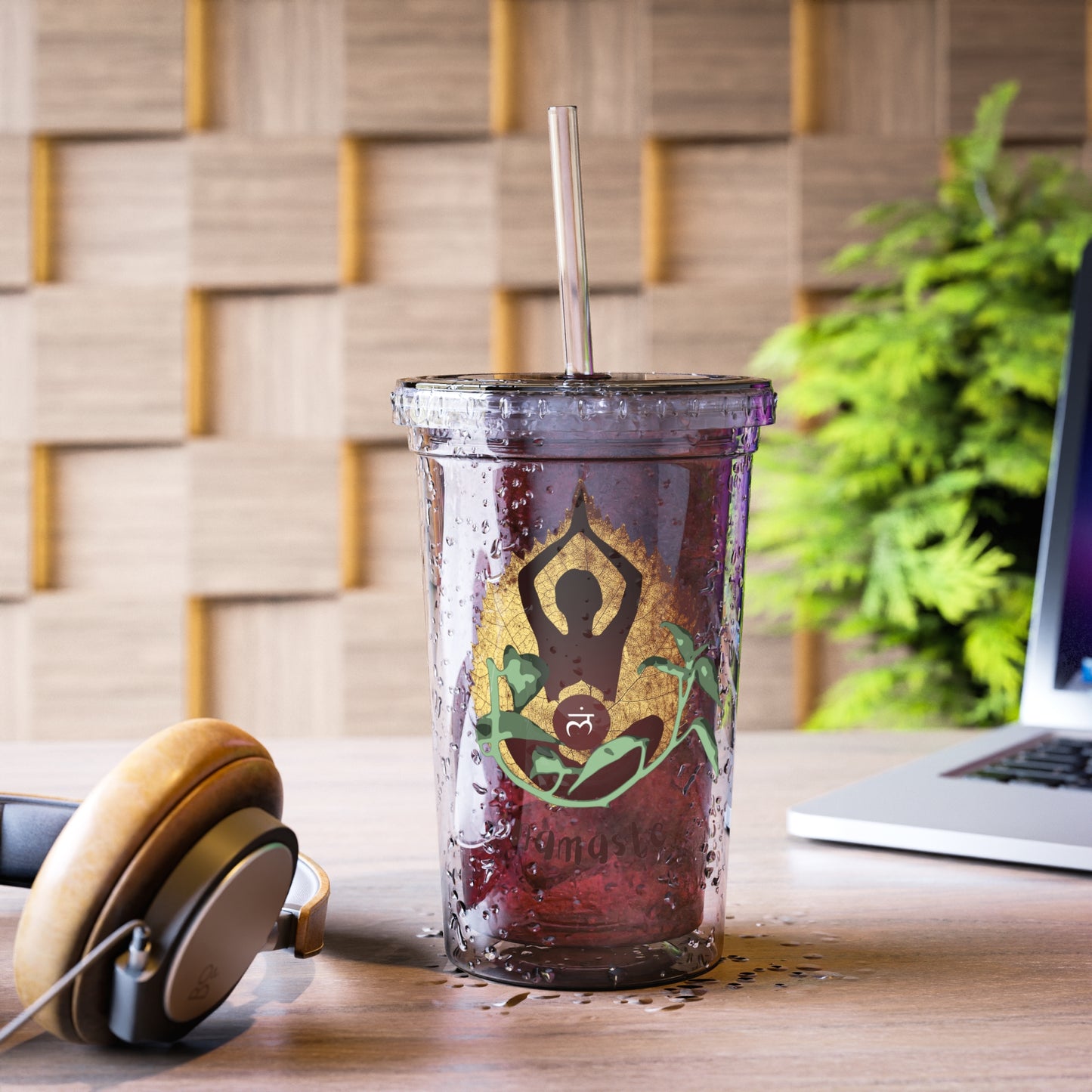 Acrylic Cup - Nature Yoga - Namaste