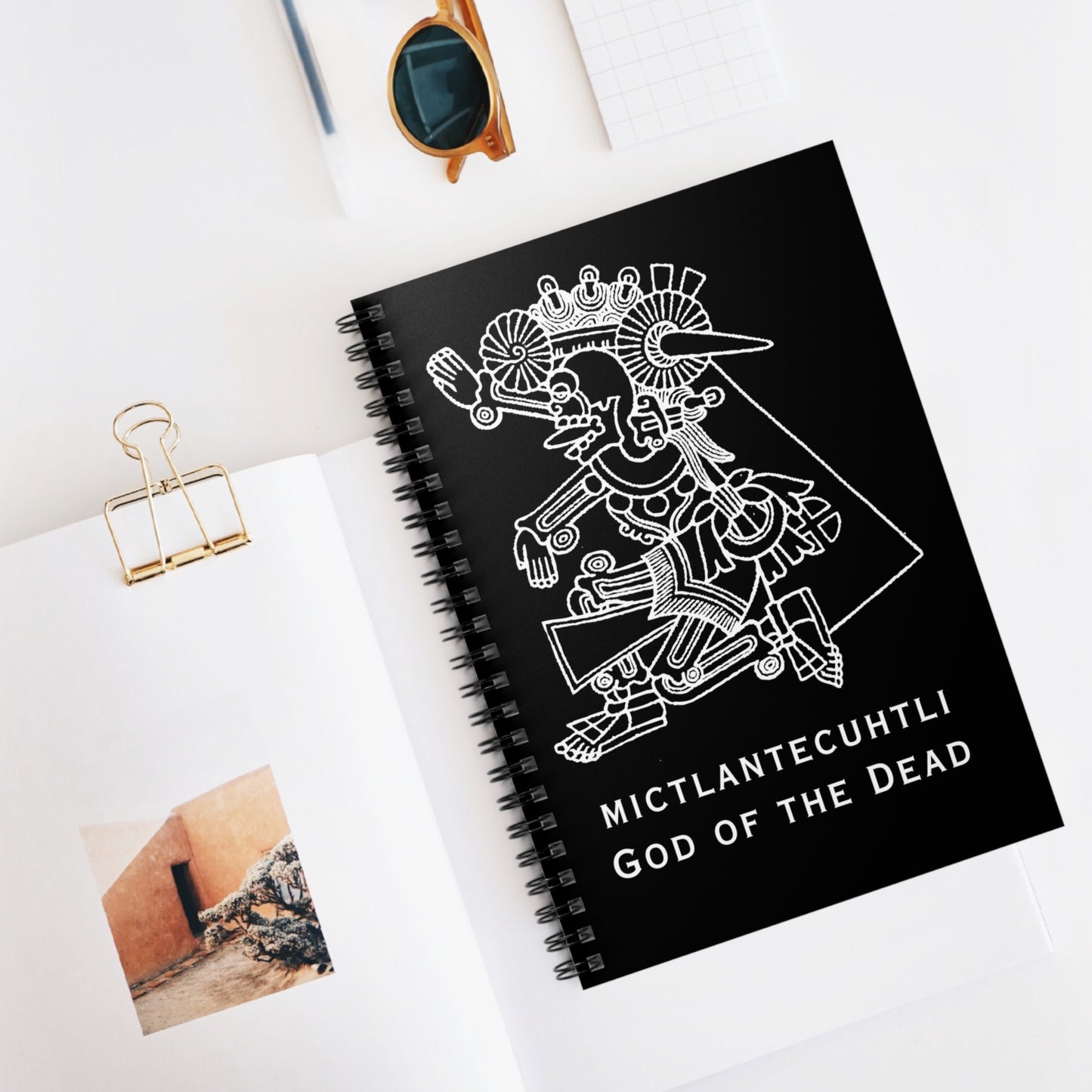 Spiral Notebook - Ruled Line - Mictlantecuhtli - God of the Dead