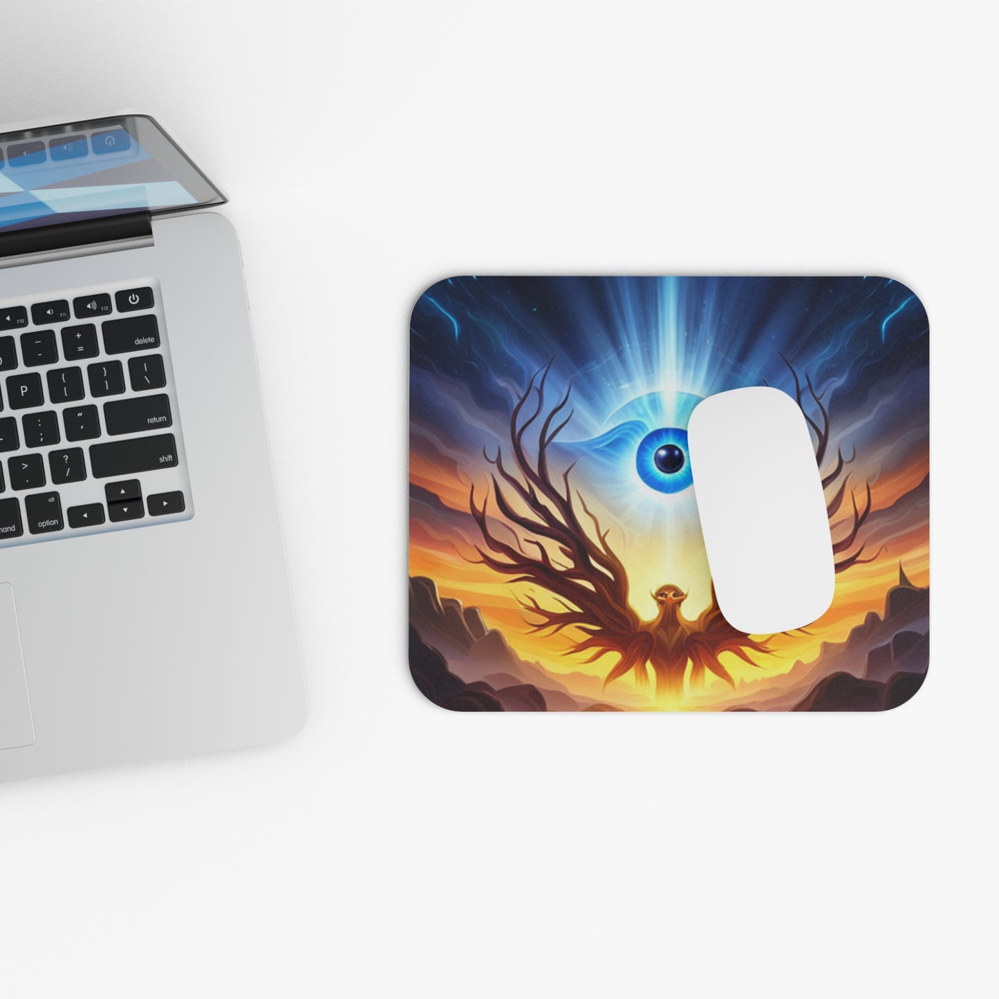 Mouse Pad (Rectangle) - Mystic eye and winged beast