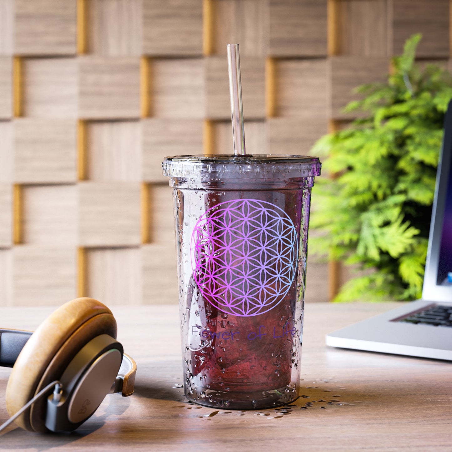 Acrylic Cup - Sacred Geometry - Flower of Life