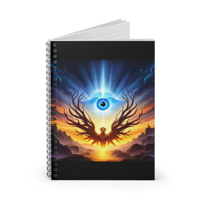 Spiral Notebook - Ruled Line - Mystic eye and winged beast