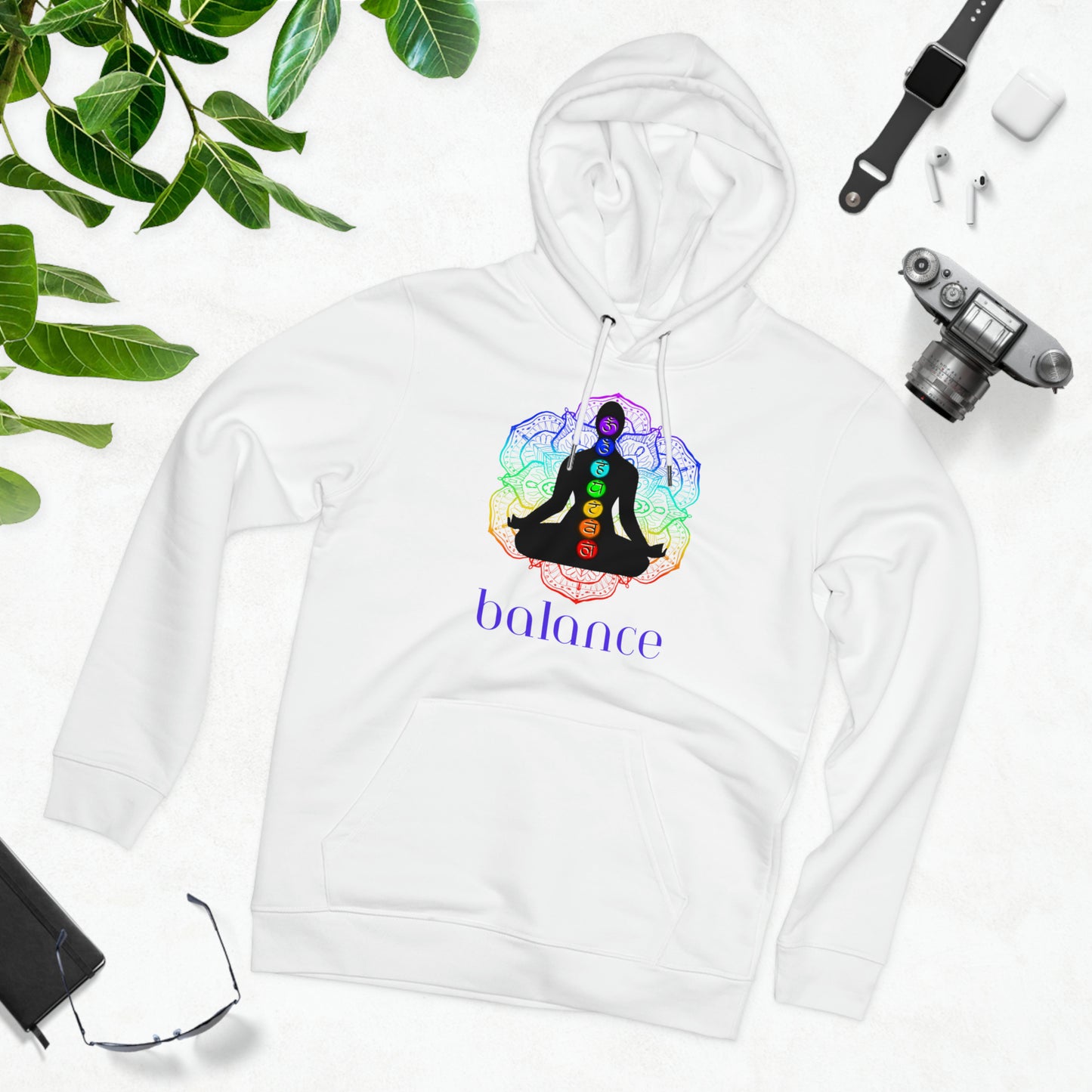 Eco-friendly Unisex Cruiser Hoodie - chakra lotus - balance