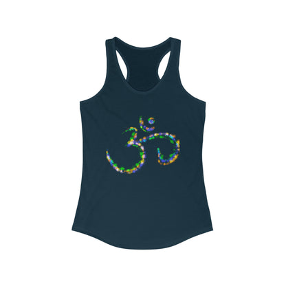 Women's Ideal Racerback Tank - Colorful Om Symbol