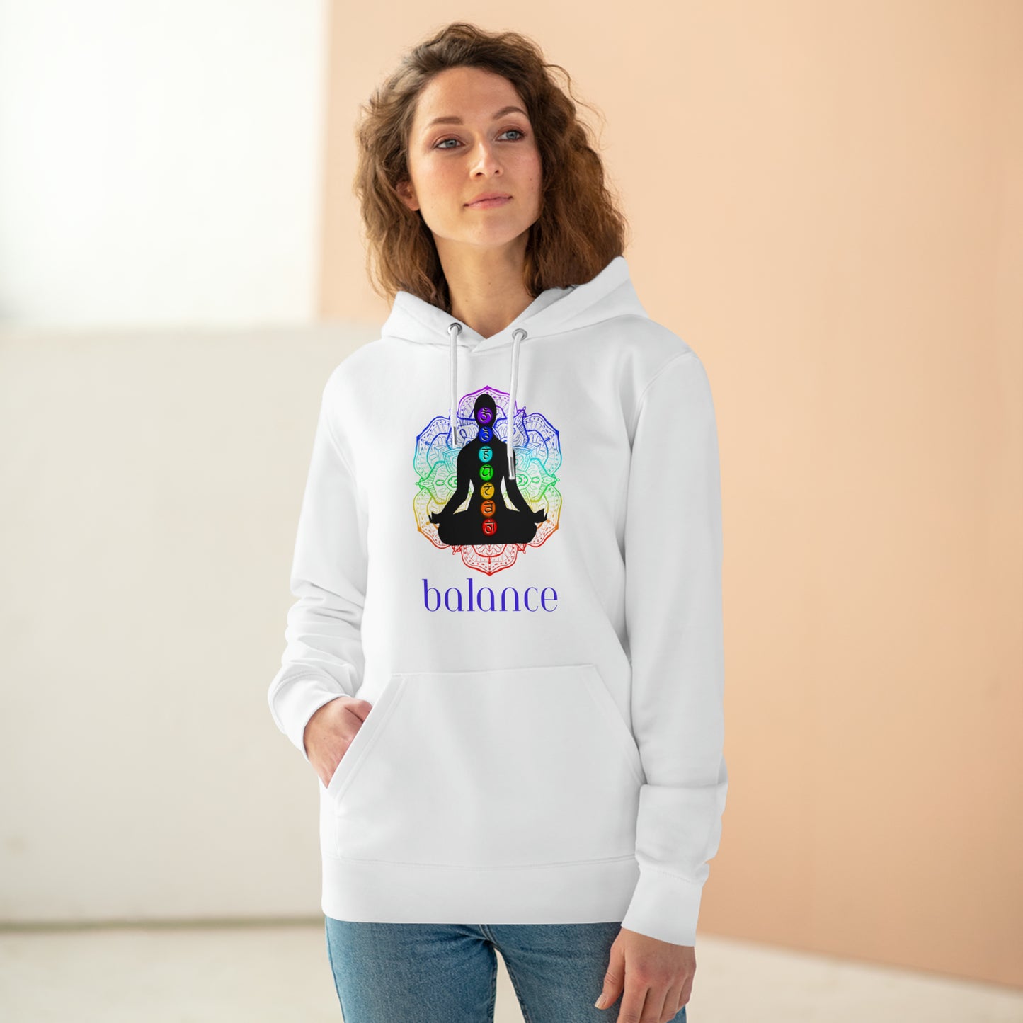 Eco-friendly Unisex Cruiser Hoodie - chakra lotus - balance