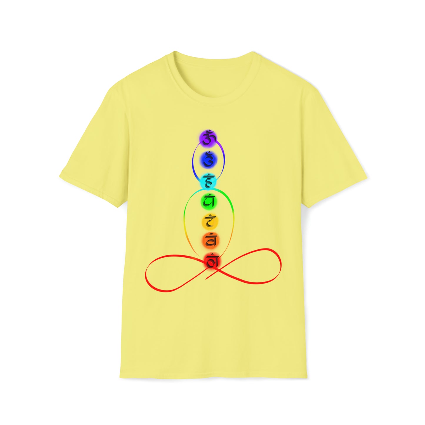 T-Shirt - Colorful Chakra on body outline