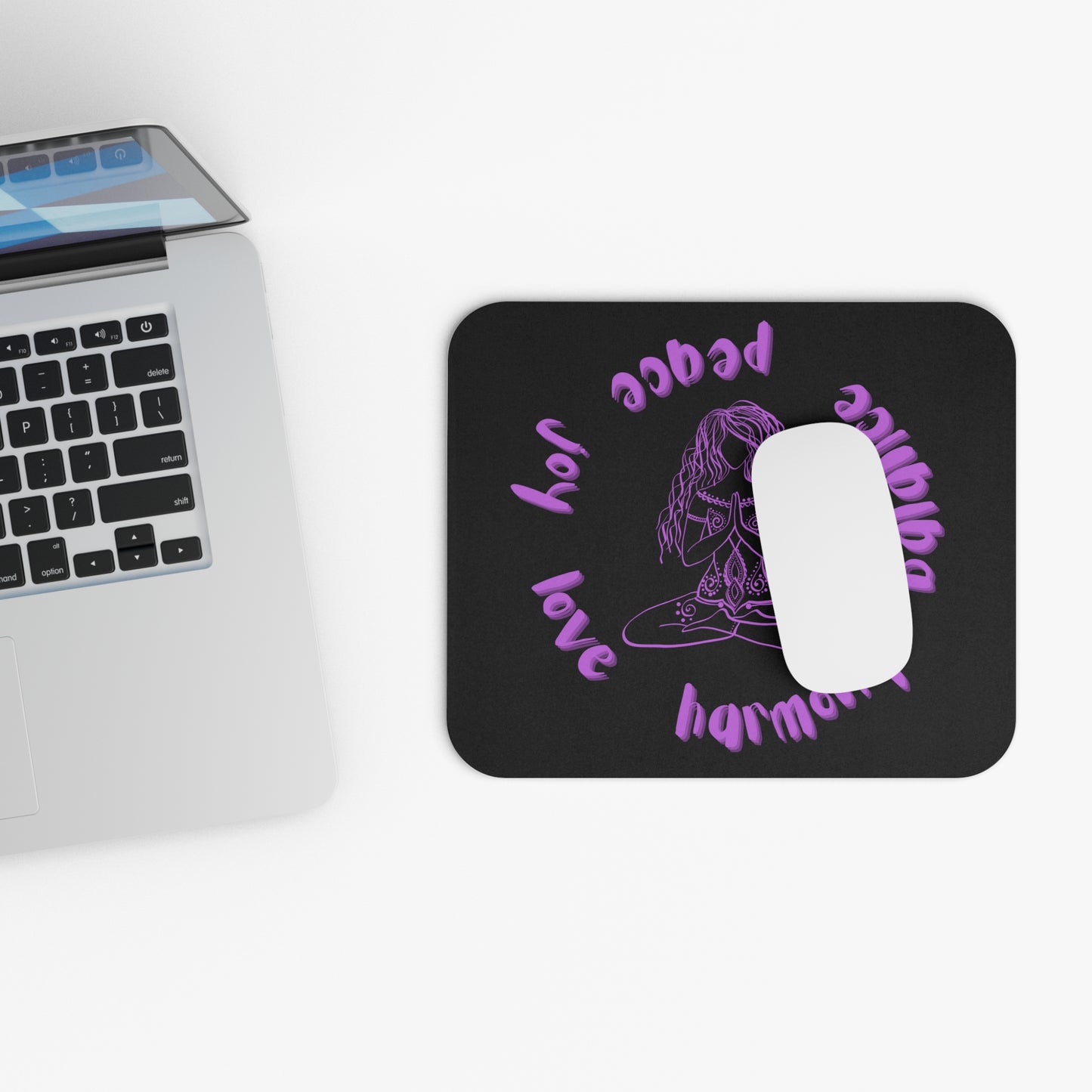 Mouse Pad (Rectangle) - Peace Joy Love