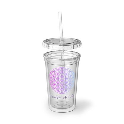 Acrylic Cup - Sacred Geometry - Flower of Life