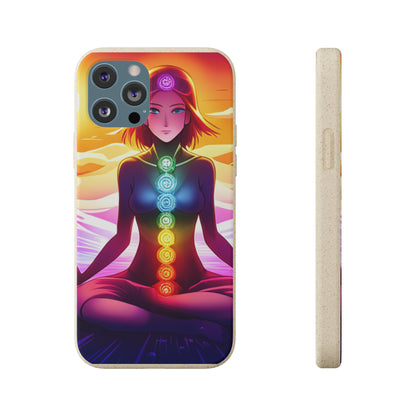 Biodegradable Phone Cases - Anime meditating woman