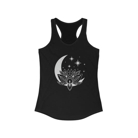 Women's Ideal Racerback Tank - Lotus Moon - Crescent Moon
