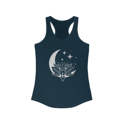 Women's Ideal Racerback Tank - Lotus Moon - Crescent Moon