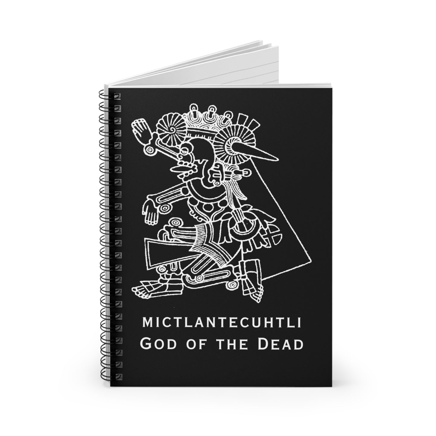 Spiral Notebook - Ruled Line - Mictlantecuhtli - God of the Dead