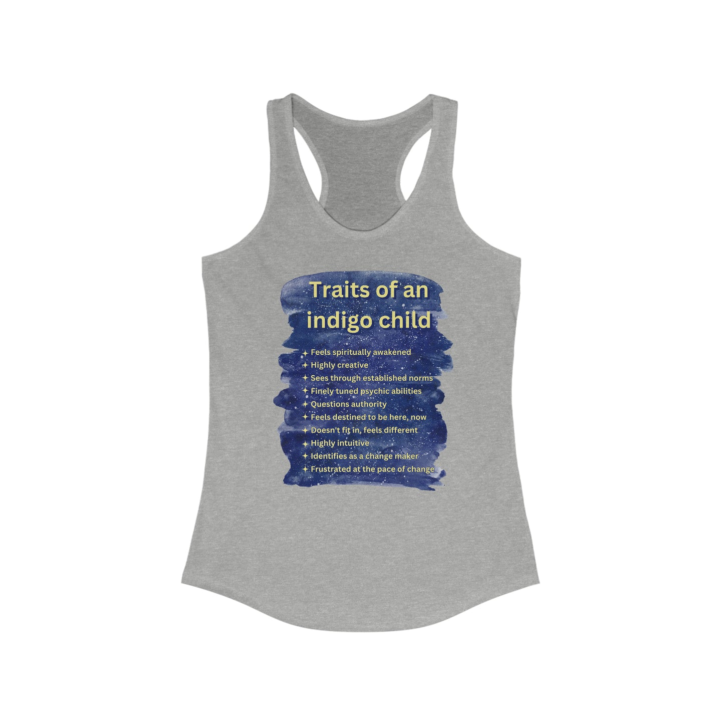 Women's Ideal Racerback Tank - Traits of an Indigo Child