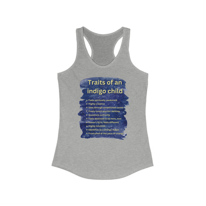 Women's Ideal Racerback Tank - Traits of an Indigo Child