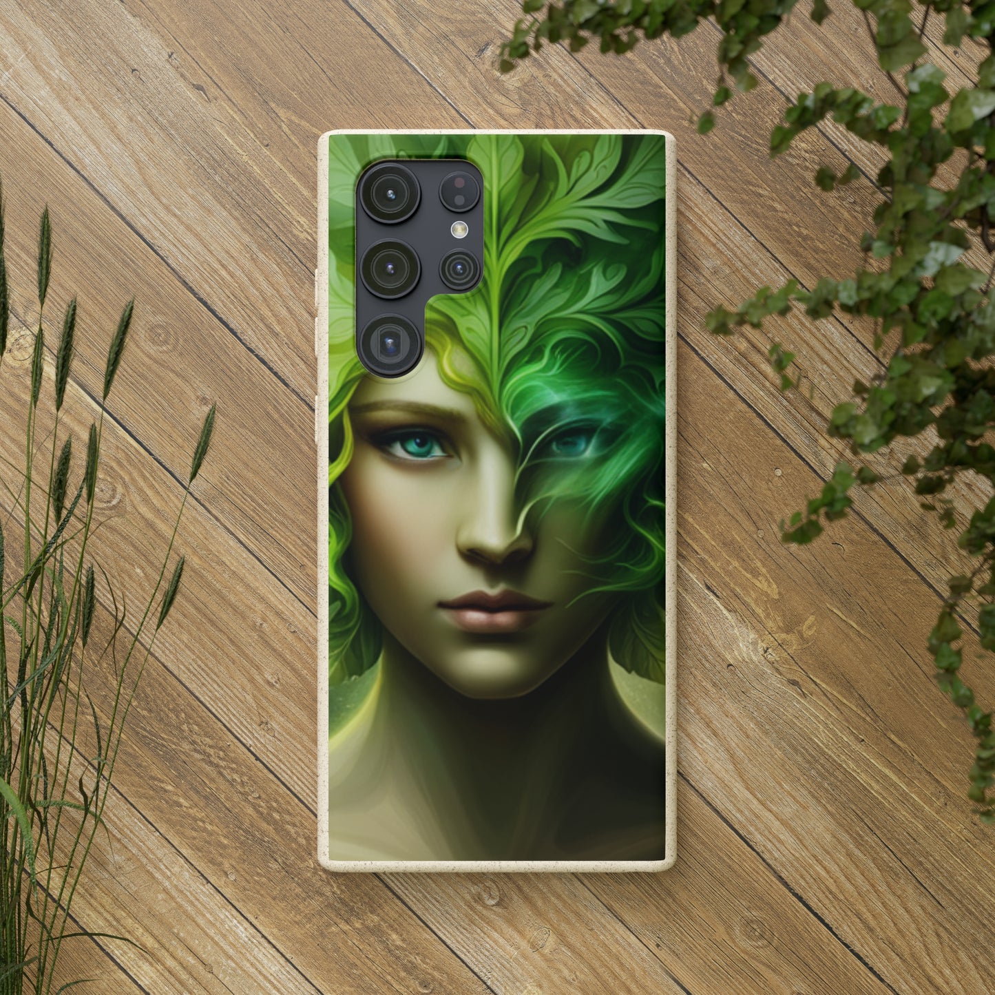 Biodegradable Phone Cases - Green Woman - Spring - Rebirth