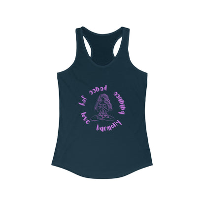 Women's Ideal Racerback Tank - Meditation Circle - Purple