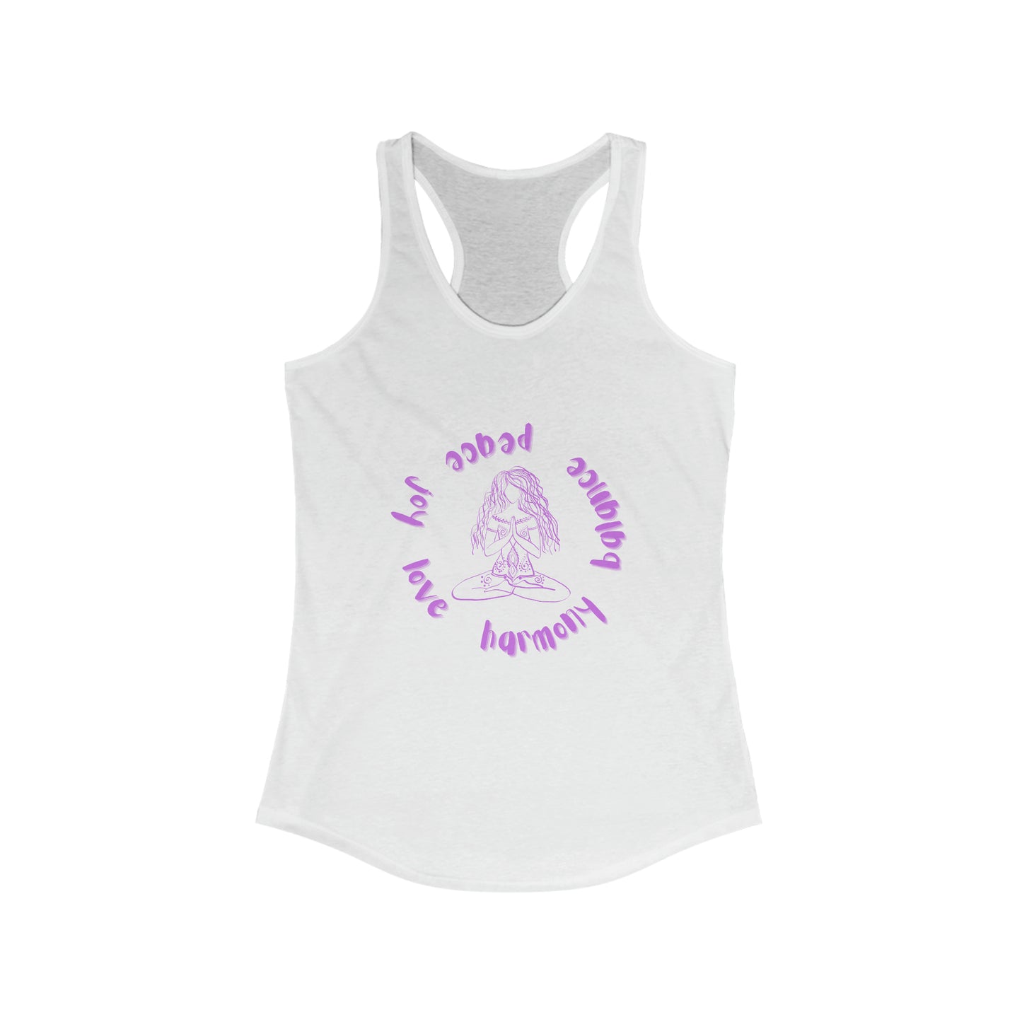 Women's Ideal Racerback Tank - Meditation Circle - Purple
