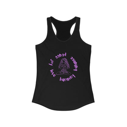 Women's Ideal Racerback Tank - Meditation Circle - Purple