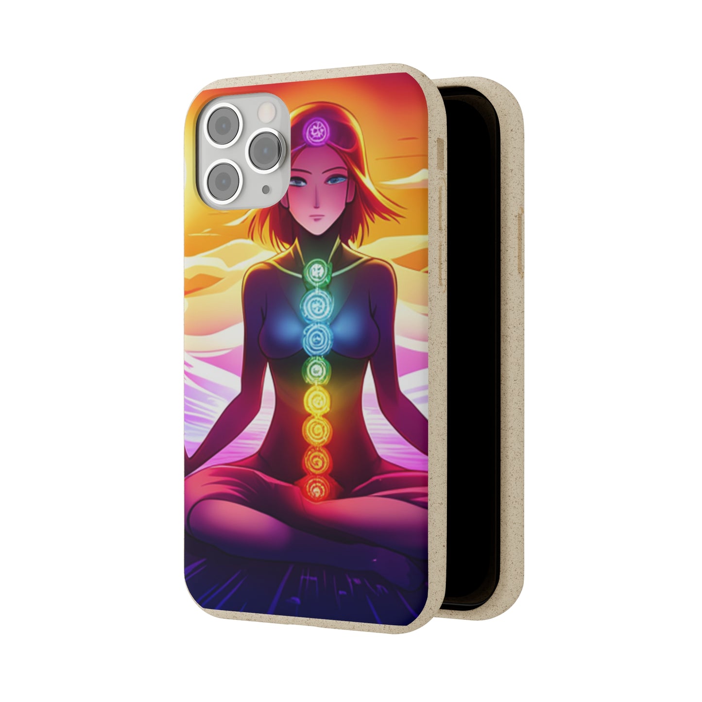 Biodegradable Phone Cases - Anime meditating woman