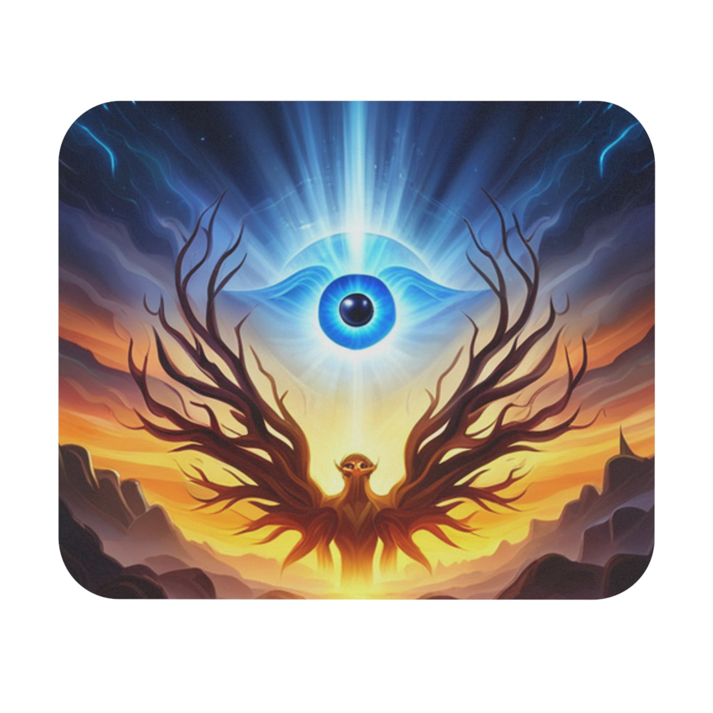 Mouse Pad (Rectangle) - Mystic eye and winged beast