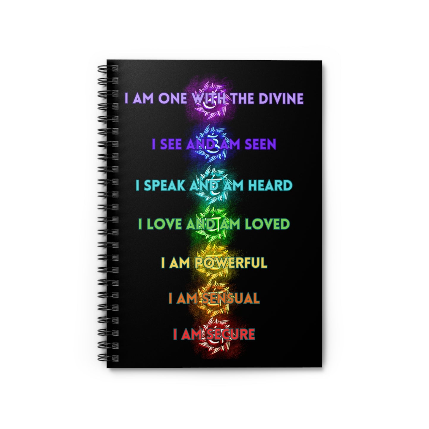 Spiral Notebook - Ruled Line - I am One with the Divine