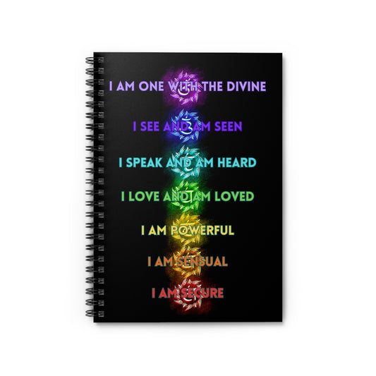 Spiral Notebook - Ruled Line - I am One with the Divine