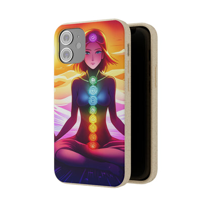 Biodegradable Phone Cases - Anime meditating woman