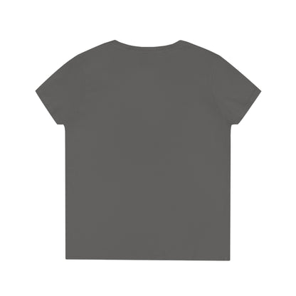 Ladies' V-Neck T-Shirt Slim Fit - Anime Woman Meditating