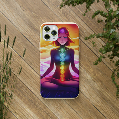Biodegradable Phone Cases - Anime meditating woman