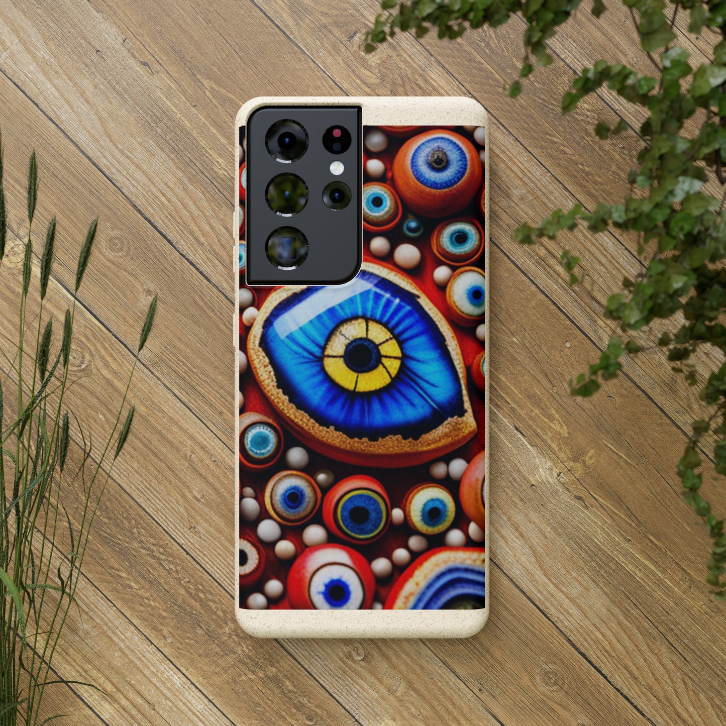 Biodegradable Phone Cases - Eye beads