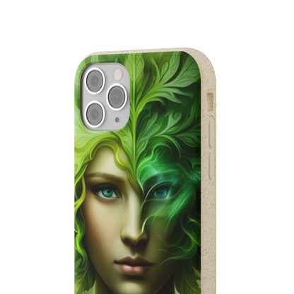 Biodegradable Phone Cases - Green Woman - Spring - Rebirth