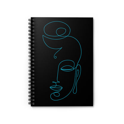 Spiral Notebook - Ruled Line - Buddha outline