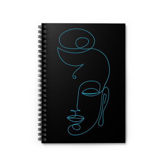 Spiral Notebook - Ruled Line - Buddha outline