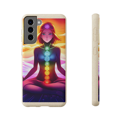 Biodegradable Phone Cases - Anime meditating woman