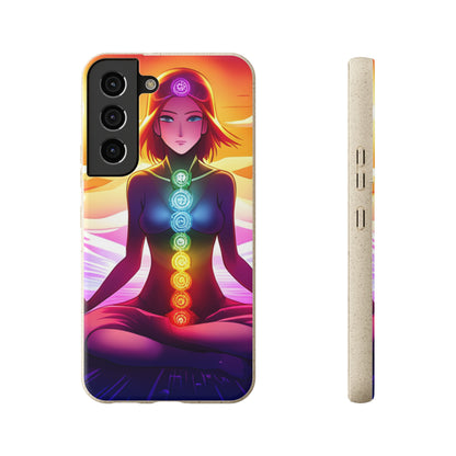 Biodegradable Phone Cases - Anime meditating woman