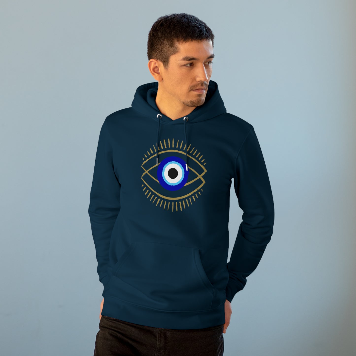 Eco-friendly Unisex Cruiser Hoodie - protective evil eye