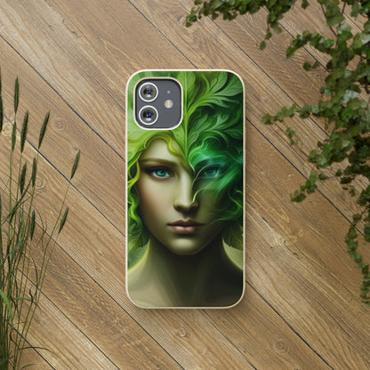 Biodegradable Phone Cases - Green Woman - Spring - Rebirth