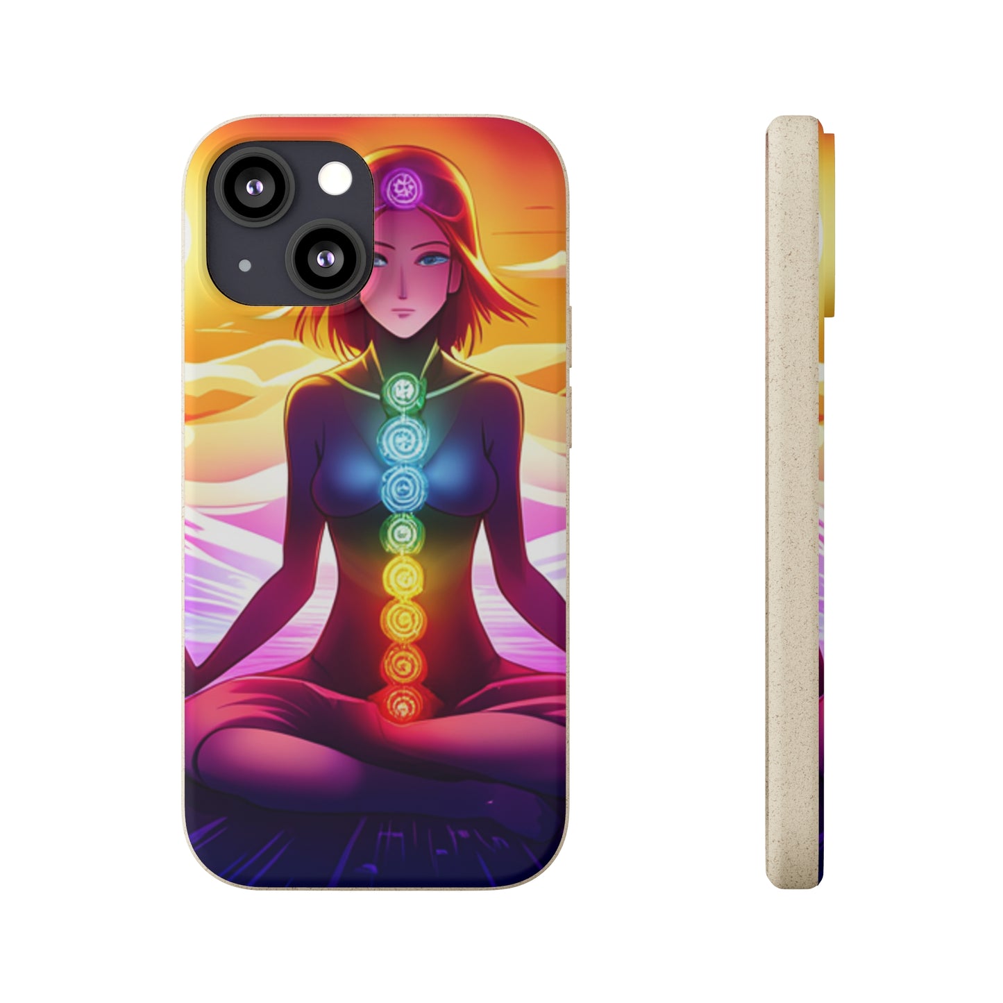 Biodegradable Phone Cases - Anime meditating woman