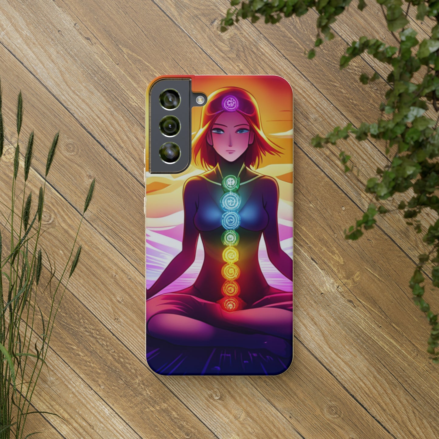 Biodegradable Phone Cases - Anime meditating woman