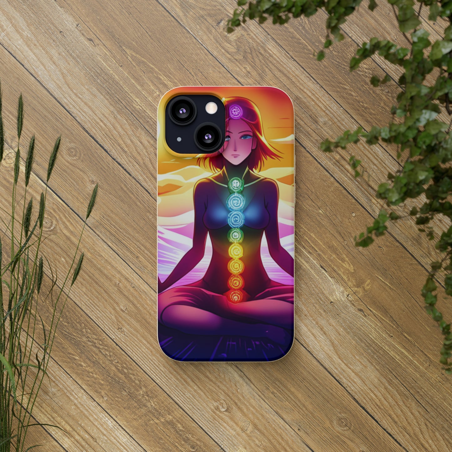 Biodegradable Phone Cases - Anime meditating woman