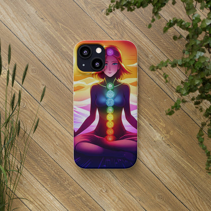 Biodegradable Phone Cases - Anime meditating woman