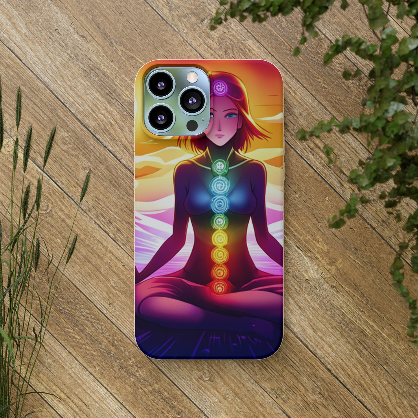 Biodegradable Phone Cases - Anime meditating woman