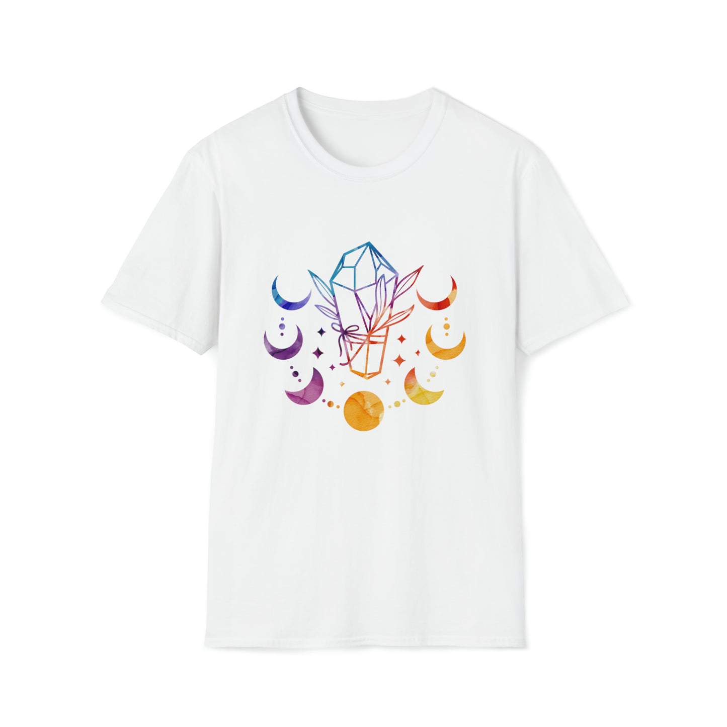 T-Shirt - Moon Phases with Crystals