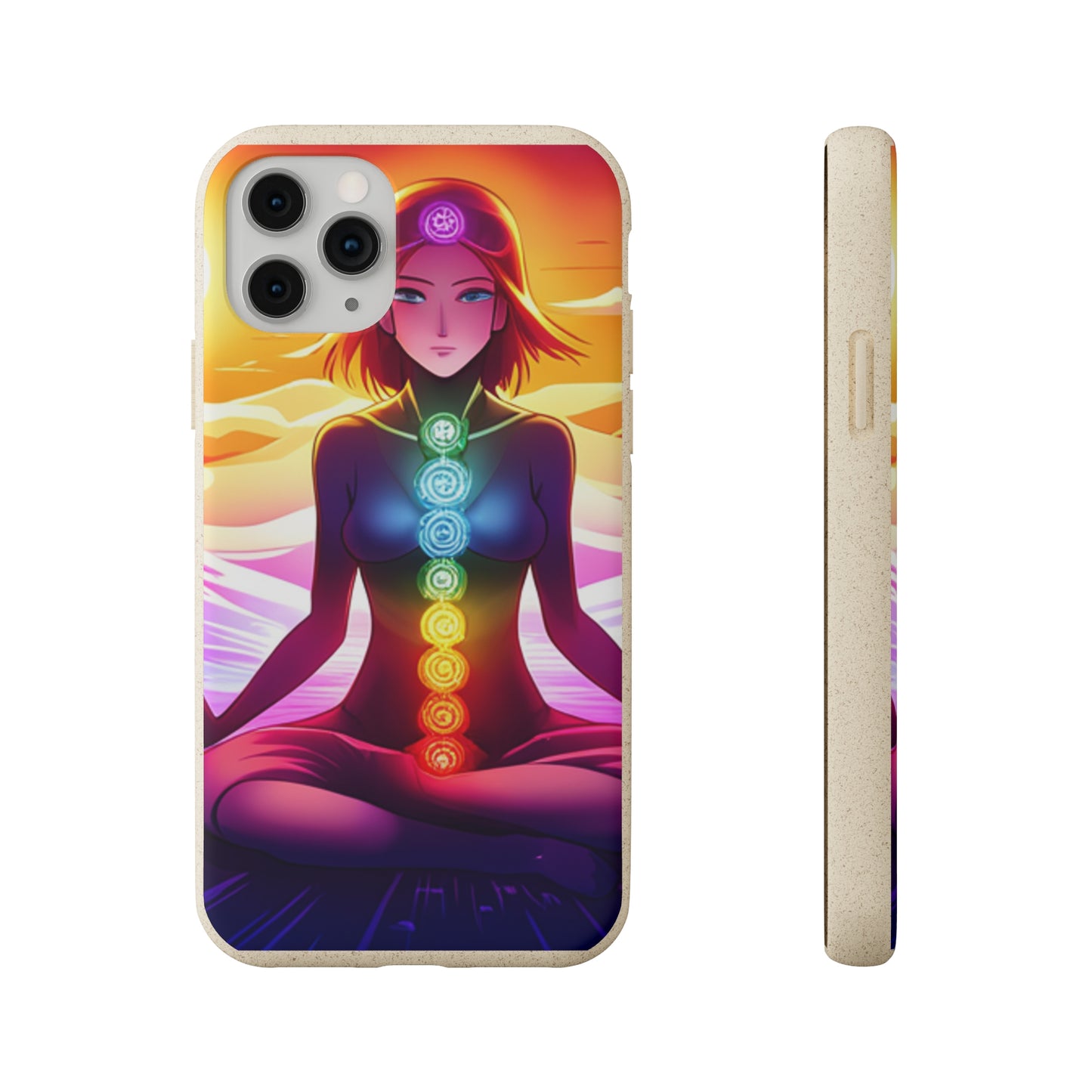 Biodegradable Phone Cases - Anime meditating woman