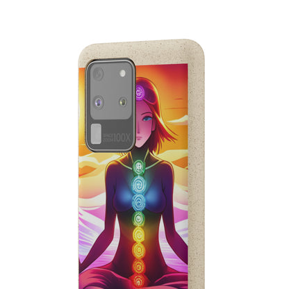 Biodegradable Phone Cases - Anime meditating woman