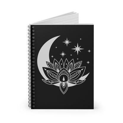 Spiral Notebook - Ruled Line - Lotus Moon