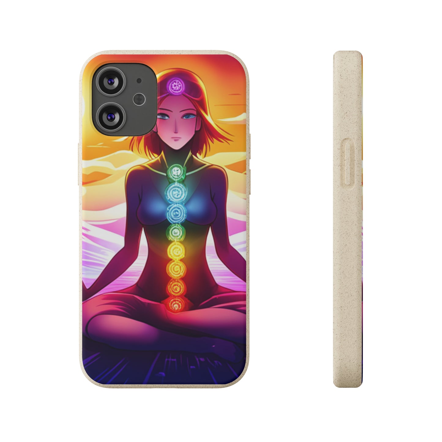 Biodegradable Phone Cases - Anime meditating woman