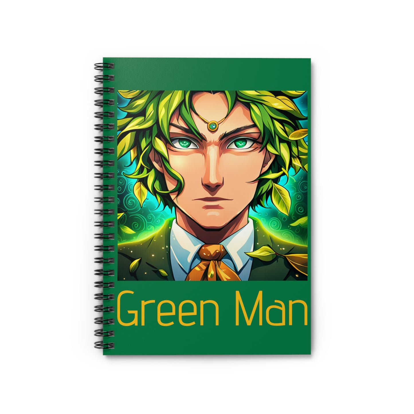 Spiral Notebook - Ruled Line - Green Man anime