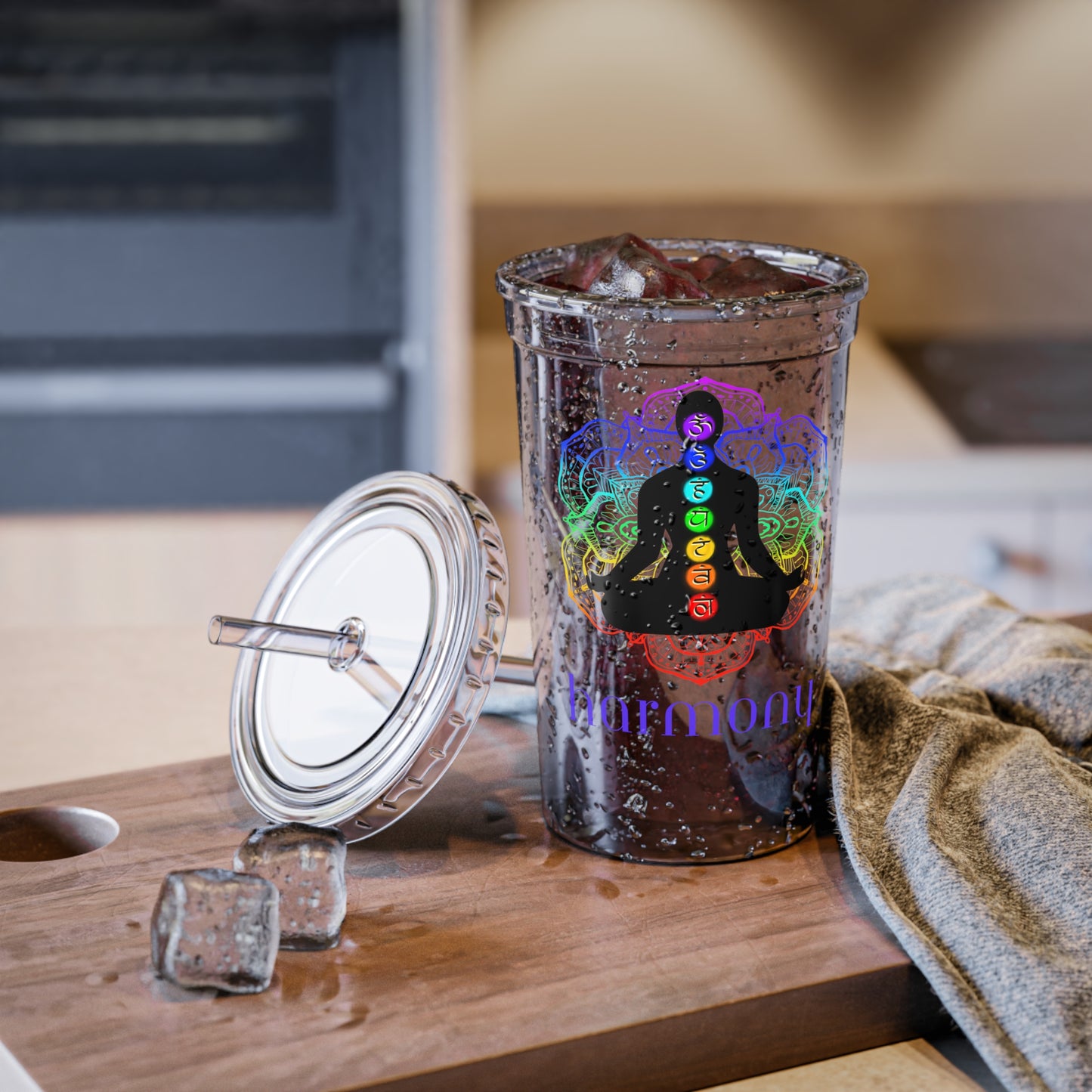 Acrylic Cup - Lotus Flower Chakra - Harmony